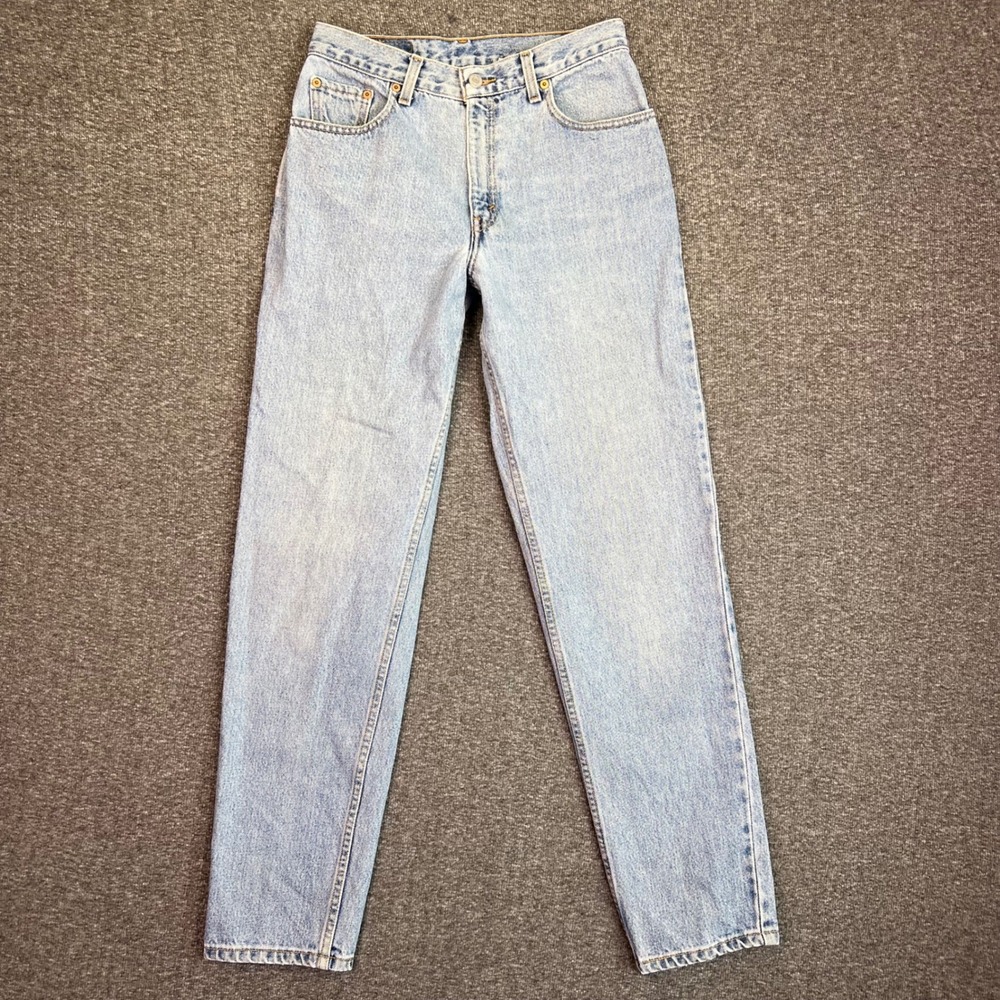 VTG 90s Levis 550 Relaxed‎ Fit Tapered Leg Jeans Size 9 JR Light Wash Y2K 29x31